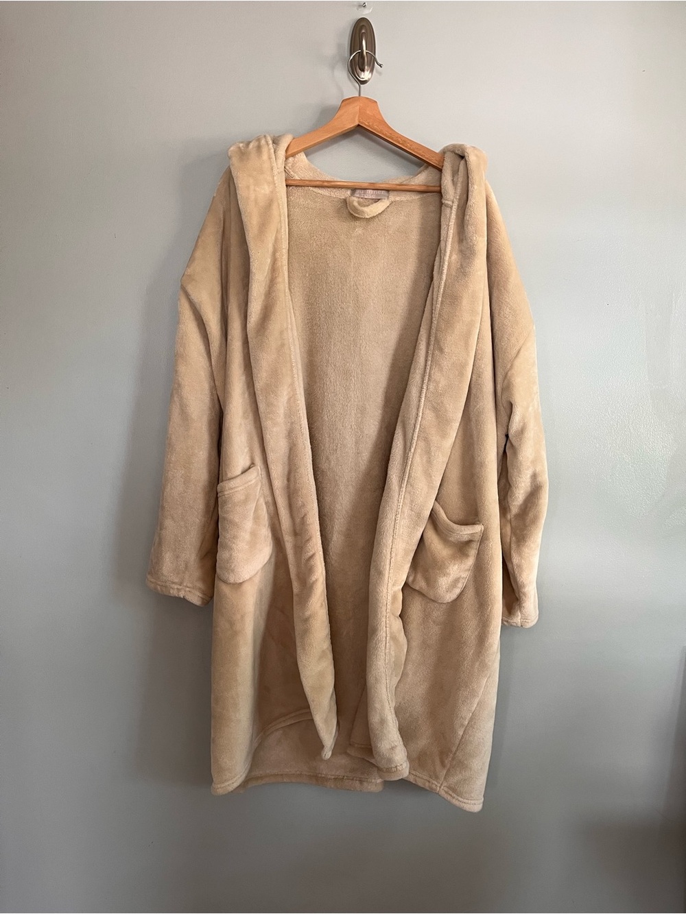 summer & rose Plush Hooded Robe with Belt